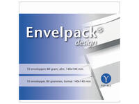 Envelop Papyrus Envelpack Design vierkant 140x140mm wit 894416 10 stuks