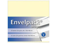 Enkele kaart Papyrus Envelpack Design A6 105x148mm ivoor 894420 set van 25