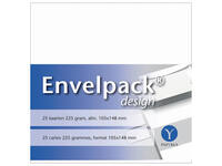 Enkele kaart Papyrus Envelpack Design A6 105x148mm wit 894426 set van 25