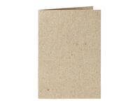 Correspondentiekaart Papicolor dubbel 105x148mm kraft grijs pak à 6 stuks