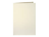 Correspondentiekaart Papicolor dubbel 105x148mm metallic ivoor pak à 6 stuks