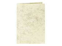 Correspondentiekaart Papicolor dubbel 105x148mm marmer ivoor pak à 6 stuks