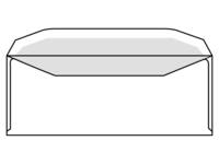 Envelop IEZZY C5/6 114x229mm venster rechts gegomd wit 500 stuks
