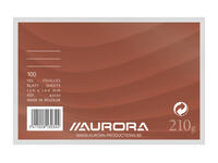 Systeemkaart Aurora 150x100mm lijn met rode koplijn 210gr wit 100 vel