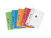 Schrift Adoc A5 ruit 5x5mm 144 pagina's 90gr transparant assorti