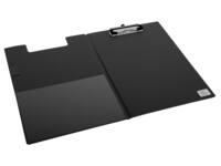 Klembordmap Quantore A4 staand PVC zwart met 100mm klem + penlus