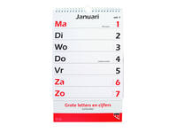 Kalender 2027 met grote letters en cijfers Quantore