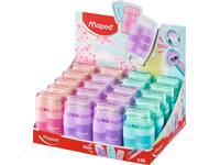 Puntenslijper Maped Connect 2-gaats met gum pastel assorti