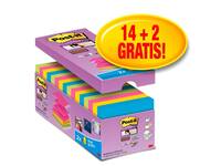 Memoblok Post-it Z-Note S330 Super Sticky 76x76mm 14+ 2 assorti