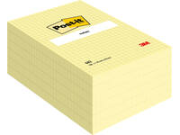Memoblok Post-it 662 102x152mm ruit geel