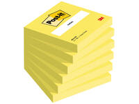 Memoblok Post-it 654 76x76mm neon geel 100 vel