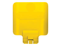 Paneel Rubbermaid Slim Jim Recyclestation voor label geel