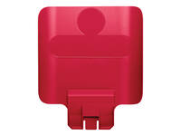 Paneel Rubbermaid Slim Jim Recyclestation voor label rood