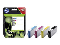Inktcartridge HP N9J73AE 364 zwart + 3 kleuren