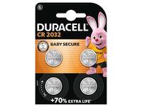 Batterij Duracell knoopcel 4xCR2032 lithium Ø20mm 3V-180mAh