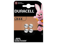 Batterij Duracell knoopcel 4xLR44 alkaline Ø11,6mm