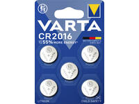 Batterij VARTA knoopcel 5x CR2016 lithium