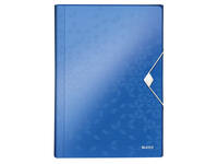 Projectmap Leitz WOW voor A4 6 vaks PP blauw