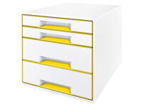 Ladenblok Leitz WOW CUBE 4 laden wit/geel