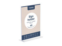 Kaarthouder Europel T-standaard A5 staand acryl