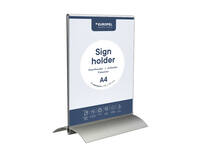 Kaarthouder Europel T-standaard A4 staand acryl / aluminium