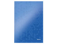 Notitieboek Leitz WOW A4 160blz 90gr lijn blauw