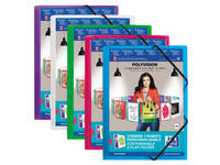 Elastomap Oxford Polyvision A4 met insteektas 3 kleppen PP assorti