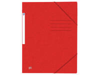 Elastomap Oxford Top File+ A4 3 kleppen 390gr rood