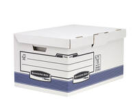 Archiefdoos Bankers Box System fold flip top maxi wit blauw