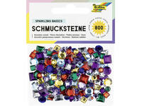 Glitter steentjes Folia 800 stuks diverse kleuren en afmetingen