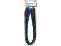 Chenilledraad Folia 50cm 8mm doorsnede 10 stuks metalic assorti