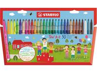 Viltstift STABILO Trio A-Z 378/30 assorti etui à 30 stuks