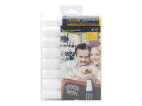 Krijtstift Securit SMA-720 blok wit 7-15mm blister à 8 stuks