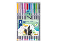 Fineliner Staedtler Triplus 334 assorti 0.3mm 10 stuks