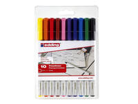 Fineliner Edding 89/10 fijn assorti blister à 10 stuks
