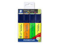 Markeerstift Staedtler 364 Textsurfer assorti 3 stuks + 1 geel gratis