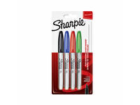 Viltstift Sharpie rond fine assorti blister à 4 stuks