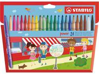 Viltstift STABILO power 280/24 assorti etui à 24 stuks