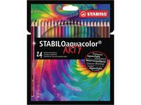 Kleurpotloden STABILO 1624 aquacolor Arty assorti etui à 24 stuks