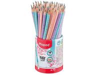 Potlood Maped Black'Peps met gum pot à 72 stuks pastel
