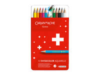 Kleurpotloden Caran d'Ache Swisscolor aquarel 12 stuks assorti