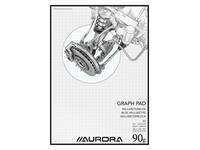 Millimeterblok Aurora A3 50 vel 90 gram blauw