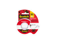Plakband Scotch Crystal 600 19mmx25m transparant + handdispenser