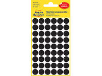Etiket Avery 3140 rond 12mm zwart 270 stuks