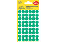Etiket Avery 3143 rond 12mm groen 270 stuks
