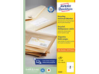 Etiket Avery LR3655 210x148mm recycled wit 200 stuks