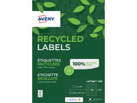Etiket Avery LR7163-100 99.1x38.1mm recycled wit 1400 stuks