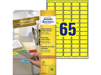 Etiket Avery L4793-20 38.1x21.2mm geel 1300 stuks