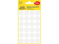 Etiket Avery 3170 rond 18mm wit 96 stuks
