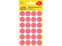 Etiket Avery 3172 rond 18mm lichtrood 96 stuks